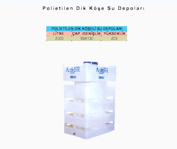 polietilen köseli dik su depolari 1