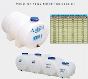 polietilen yatay silindir su depolari 1